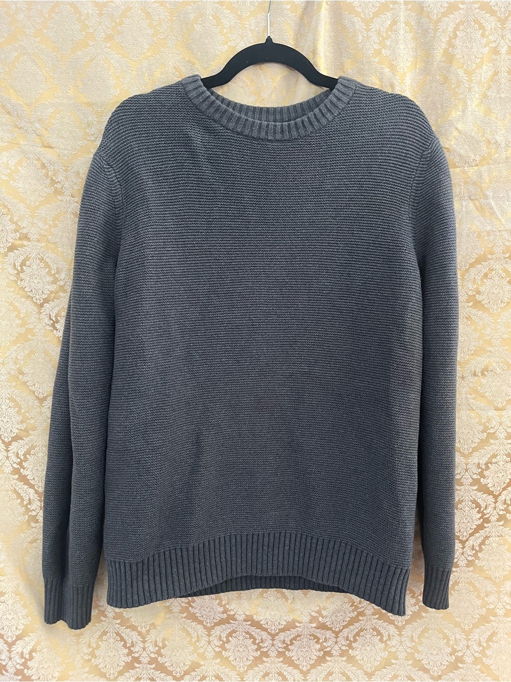 Pact Men's Crewneck Sweater in Charcoal Gray